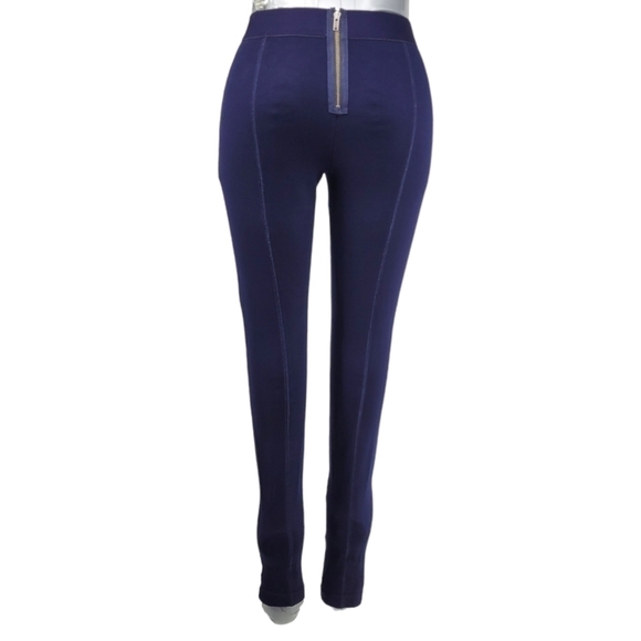 J.Crew Pixie Pants Dark Blue Leggings With Zip Up Back Size 00R - Picture 5 of 12